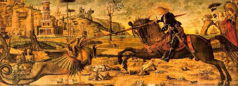 Vittore Carpaccio St.George the Dragon Spain oil painting art